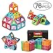 Quadpro 76 Piece Magnetic Blocks Building Toys For Boys Girls, Magnet Tiles Kits For Kids