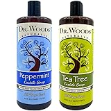 Dr. Woods Peppermint & Tea Tree Liquid Castile Soap with Organic Shea Butter Variety 2 Pack