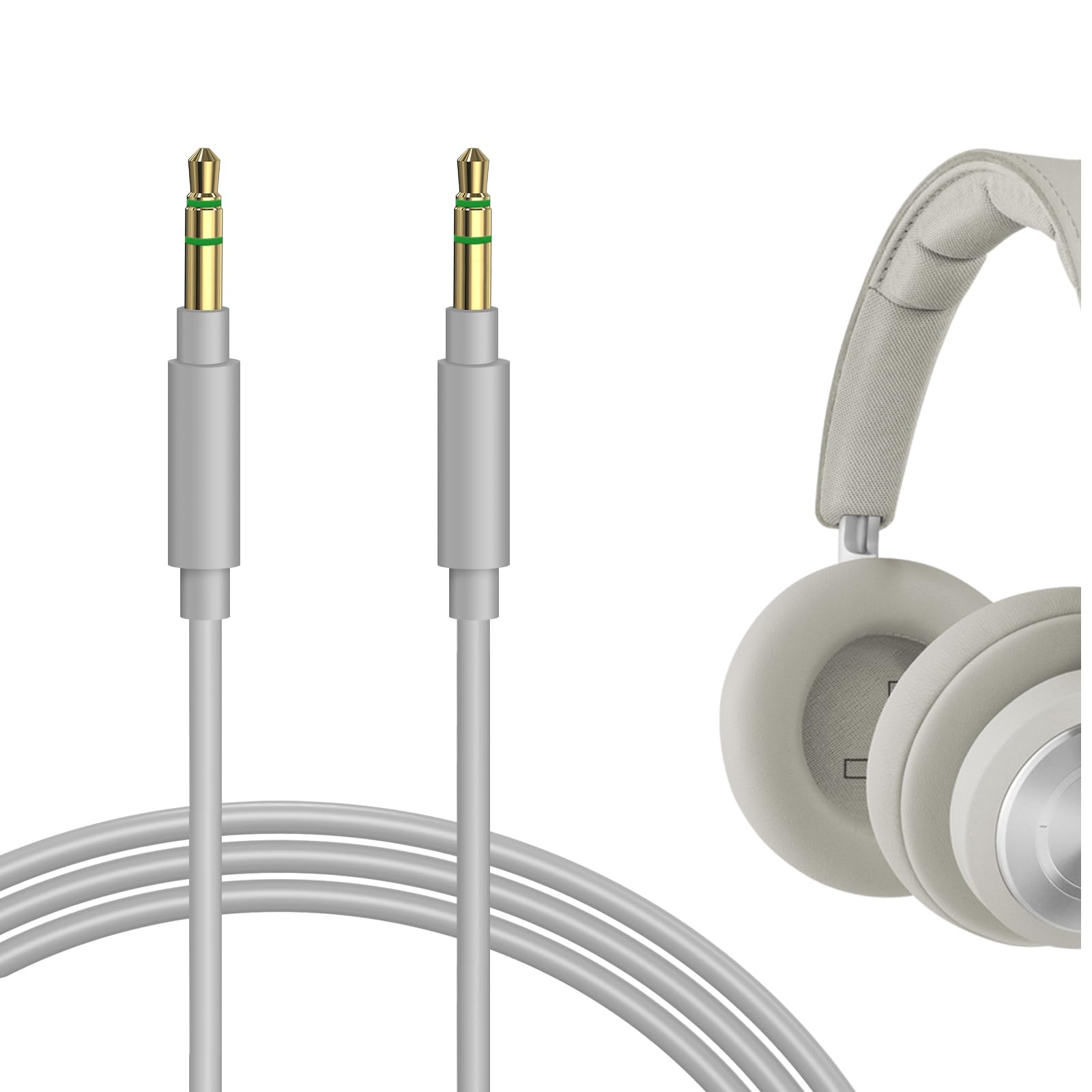 GEEKRIA Audio Cable Compatible with Bang & Olufsen HX, H95, Portal, H9 3rd Gen, H9i, H8i, H9, H8, H7, H6, H4, H2 Headphones, 3.5mm to 3.5mm Replacement Stereo Cord (4 ft/1.2 m)