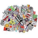 Band Stickers [100PCS] Rock and Roll Music Stickers Pack Vinyl Waterproof Stickers for Electronic Organ Guitar Piano Violin Drum kit Flute Brass Decals and Stickers for Laptop Skateboard Luggage