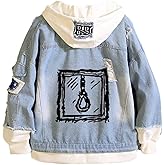 KPOP Rapper Denim Jacket Jeans Love Printed Fashion Sport Hip Hop Hoodie