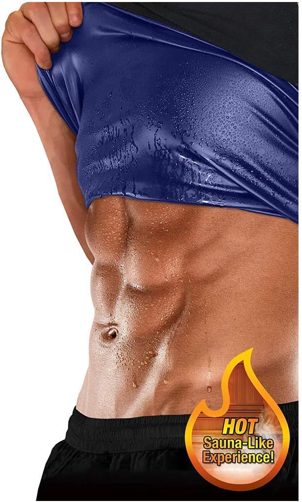 Sweat Shaper Slimming Workout Tank Top Premium Polymer Sauna Vest for Men