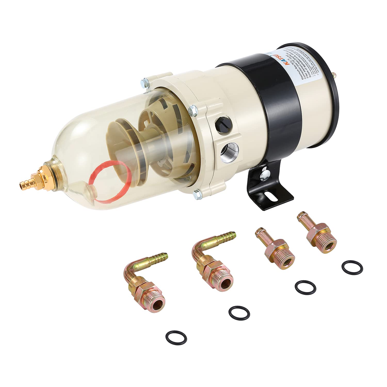 KATSU Diesel Fuel Filter Water Seperator Kit FG900 F900 Racor Type For Diesel Engines Marine Boat Trucks Tractors Electric Generators 482721