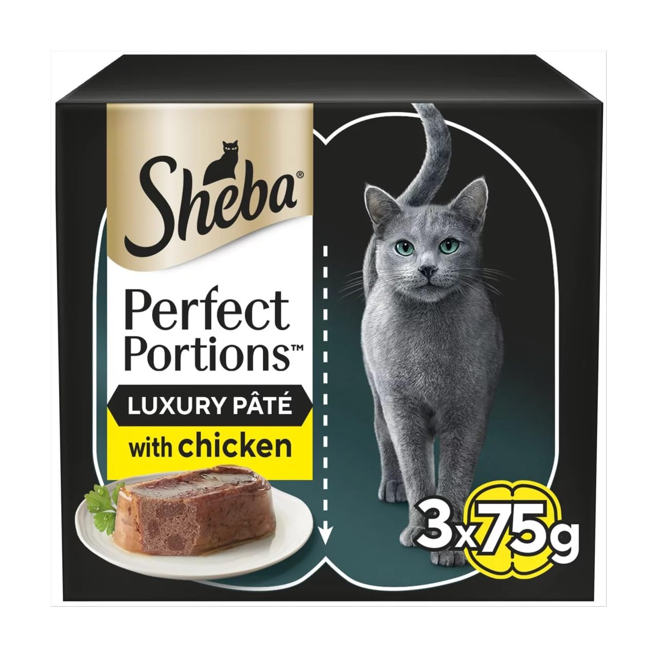 Sheba Perfect Portions Adult Wet Cat Food Tray Chicken In Pate 6 x 37.5g