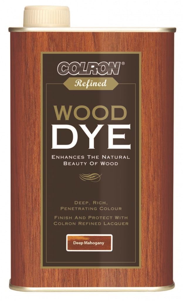 Colron Refined Wood Dye 250ml – Deep Mahogany | High-Performance Wood Stain for Interior Use | Rich Colour & Fast Drying