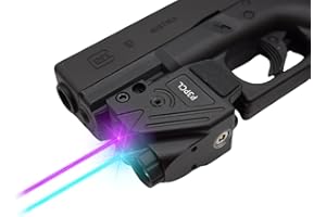 HiLight Tactical P3PCL Cyan Laser 700 Lumens Flashlight w Strobe & Dual (Cyan/Purple) Beam, Military-Grade Aluminum & Magnetic Charger, Gun Rail Mount for Glock, Sig, S&W, Laser IIIA <5mw