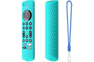 HI COLOR 6.2 Inch Silicone Cover for 2023 Fire TV Stick 4K Max 2nd/Fir TV Omni Series/FireTV 4-Series Remote,Toshiba/Insignia FirTV Remote Cover with Lanyard(Mint)