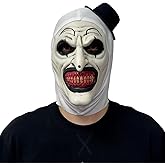 GTETKDE Adult Terrifier Art the Clown Cosplay Costume - Scary Killer Clown Mask for Men & Women