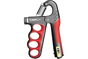 HIYOGA Grip Strength Trainer, Hand Grip Strengthener with Adjustable Resistance 11-220Lbs(5-100KG), Automatic Counter, Ergonomic Design, Forearm Strengthener for Musicians Athletes and Injury Recovery