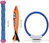 Xndryan Diving Pool Toys Set 14Pcs Kids Underwater Dive Rings Sticks Torpedo view 5