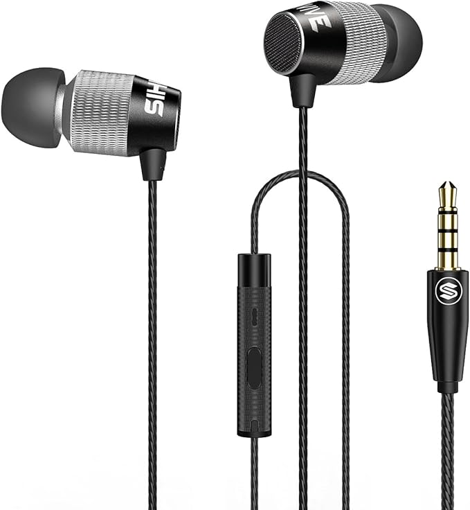 Headphones With Mic Metal Housing Wired Earphones Remote