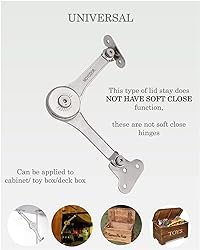 QBOSO Heavy Duty Lid Stay Hinges Folding Lid