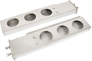 munirater 30 in Stainless Steel Mud Flap Hanger with Light Cutouts Spring Loaded 2 1/2 Pattern Replacement for Semi Trucks