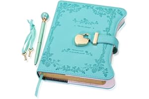 Hoci Poci Diary with Lock and Keys for Girls Gift Ideas, Refillable Journal for Women, Secret Notebook with Lined Pages for W