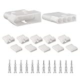JRready ST6417 Standard.093 Pin and Socket Power Connectors 4 Circuits (6 Matched Sets),14-20 AWG，Compatible with Molex Standard.093 4 Pin Male& Female Connector, 5.03 mm Pitch, Free Hanging