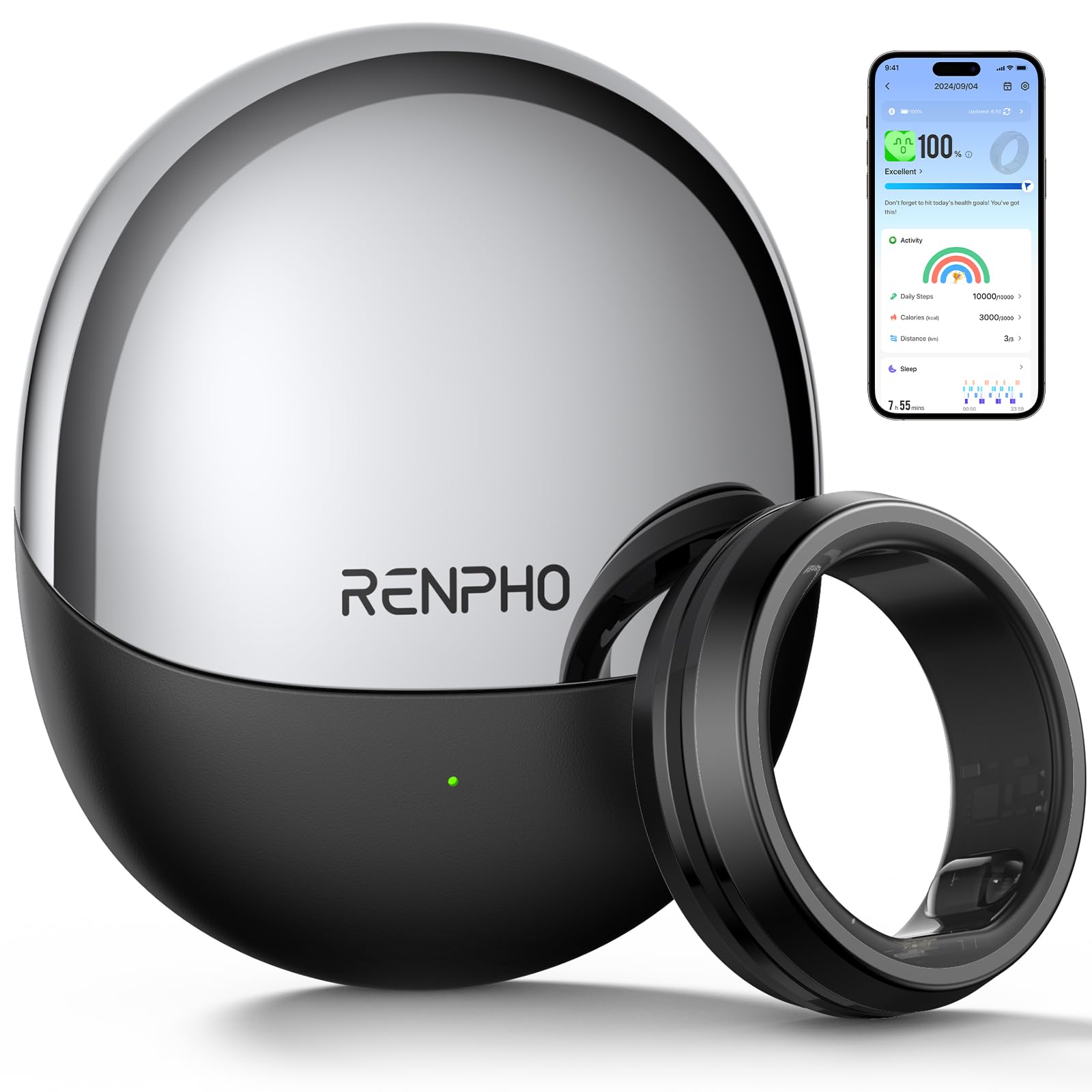 RENPHO Lynx Smart Ring, Size First with Sizing