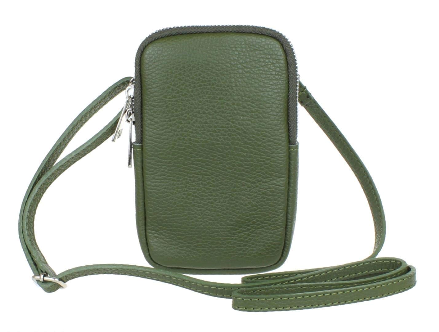 Girly Handbags Womens Genuine Leather Crossbody Phone Bag Mini Purse Small Olive