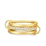 Canboer Gold Stackable Statement Rings for Women