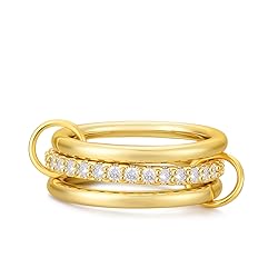 Canboer Gold Stackable Statement Rings for Women