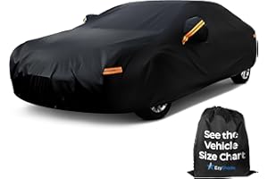 EzyShade 10-Layer Car Cover Waterproof All Weather - See Vehicle Size-Chart - Car Covers for Automobiles & Car Snow Cover - F