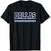 Dallas Blue & Light Grey Throwback Dallas TX Tailgate Party T-Shirt