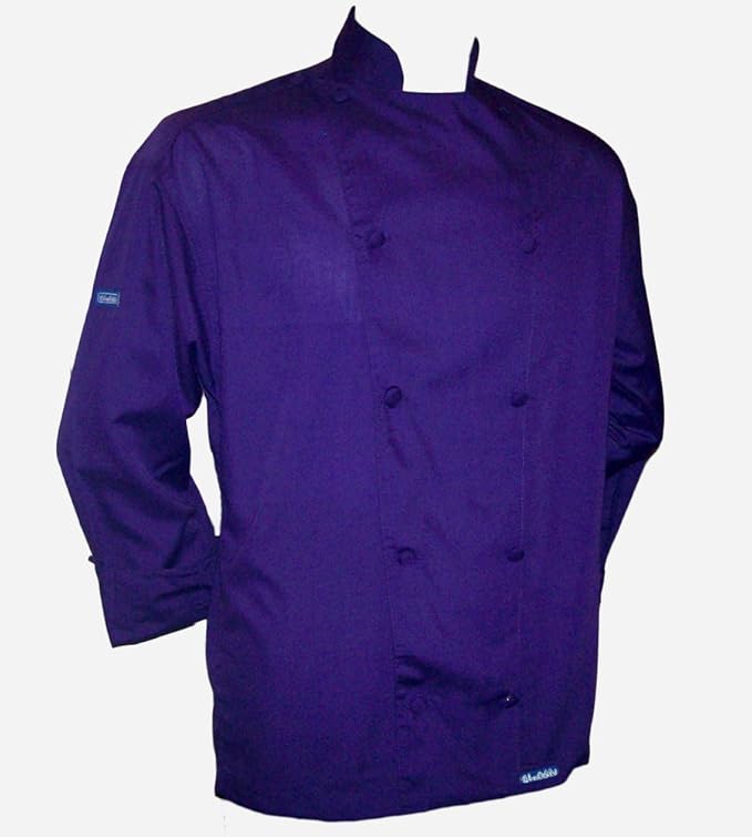 PURPLE CHEF JACKET SS LITE by CHEFSKIN (ADULTS XS ( 40 in