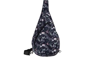 HUA ANGEL Crossbody Sling Bag, Multipurpose Sling Pack for Travel Hiking Trendy Chest Bag Shoulder Daypack, Convertible Strap