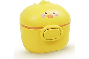 KIDDOSPHERE Baby Formula Dispenser, Portable Formula Container to go for Travel, BPA-Free Formula Storage Containers with Scoop and Leveler, Formula Container with Carry Handle for Outdoor (8.8 Ounce, Yellow)