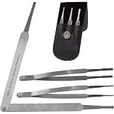 Flat-Pin Terminal Chaser&trade; Set | Pivoting Handle Design - Includes Small, Medium, Large &amp; Holster w/ Clasp - Stainless Steel w/ Fine-Grit Diamond Coating