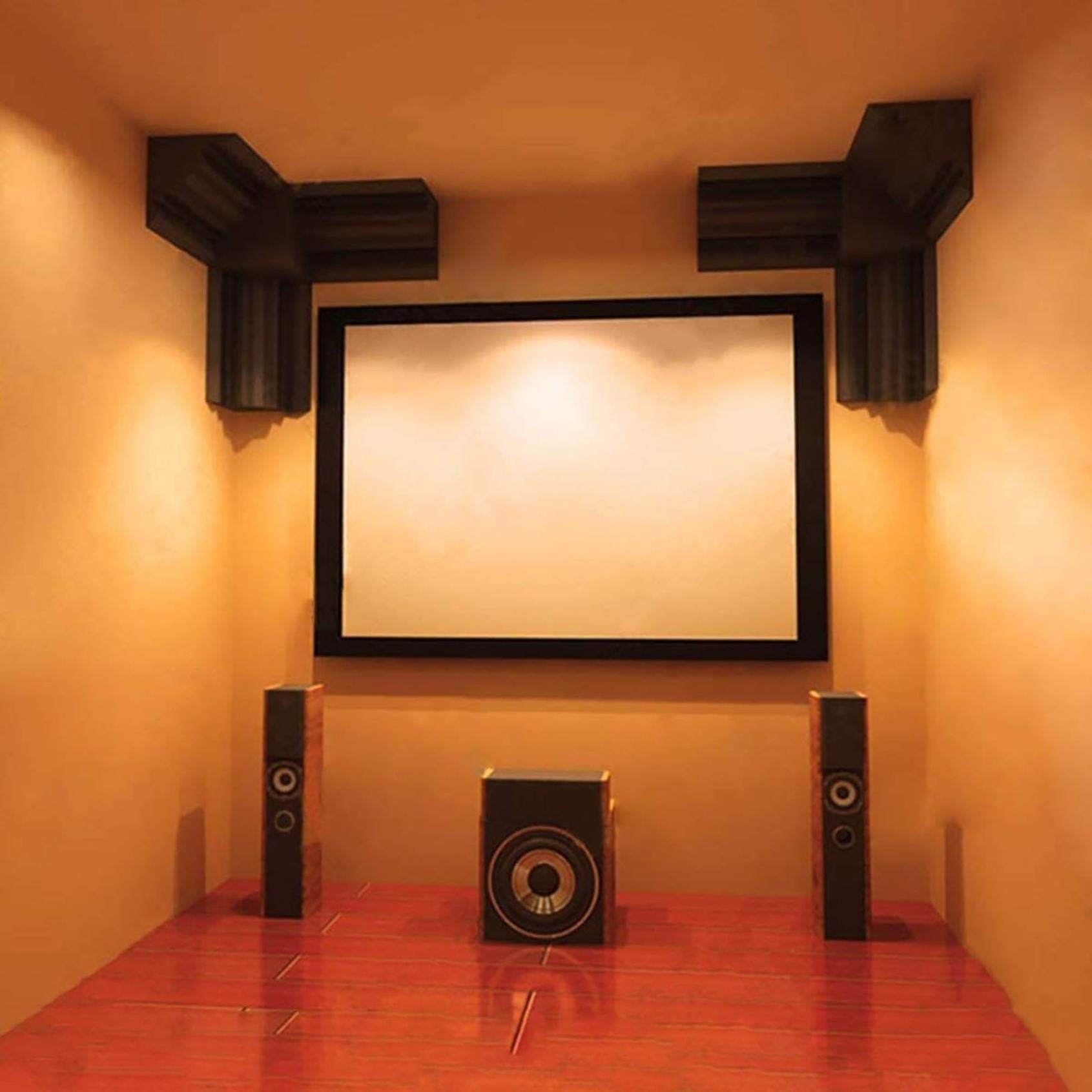 Sound Proof Foam Panels, 12" X 12" X 24" Bass Traps Corner Noise Absorbing Acoustic Foam Panels for
