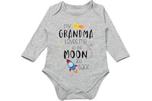 G-Amber Baby Boys Girls Romper Bodysuit Infant Funny Letter Long Sleeves Jumpsuit Outfit 0-18Months