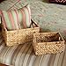 Storage Container, Natural Water Hyacinth Storage Bins Rectangular Basket,Arts and Crafts.