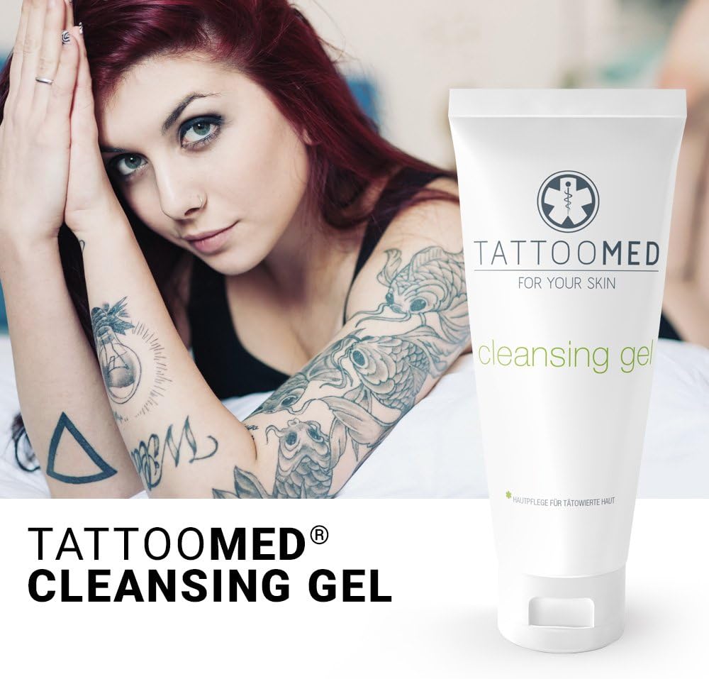 TattooMed Cleansing Gel - pH Neutral Sensitive Washing Gel for Healthy Tattoos - (1 x 25ml), Clear, 25 ml (Pack of 1) - Image 5