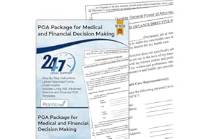 PlanNow Medical & Financial Power of Attorney Plus Advance Directive Forms - Easy Step-by-Step Instructions Legal Forms Advance Financial & Health Care - Attorney Approved - Live Support