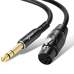 Twozoh XLR Female to 1/4 Inch (6.35mm) TRS