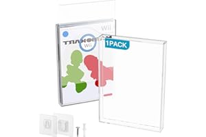 CaSZLUTION 1PC Clear Acrylic Video Game Box Protector for WII - WII U, Gamecube, PS2, Xbox 360 Game Cases, 3mm Thick Dustproo