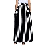 NREALY New Women's Casual Striped Ankle-Length