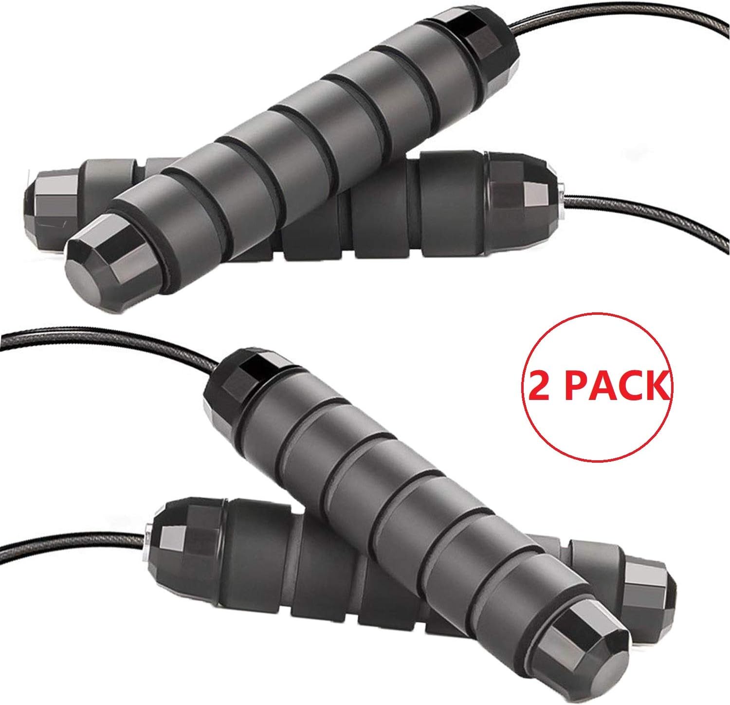 YZLSPORTS Professional Adjustable Steel Wire Jump Rope with Carrying Pouch by Fitness Factor Ergonomic,Durable,Easy to Adjust Premium Jump Rope All Heights and Skill Levels (New Black)