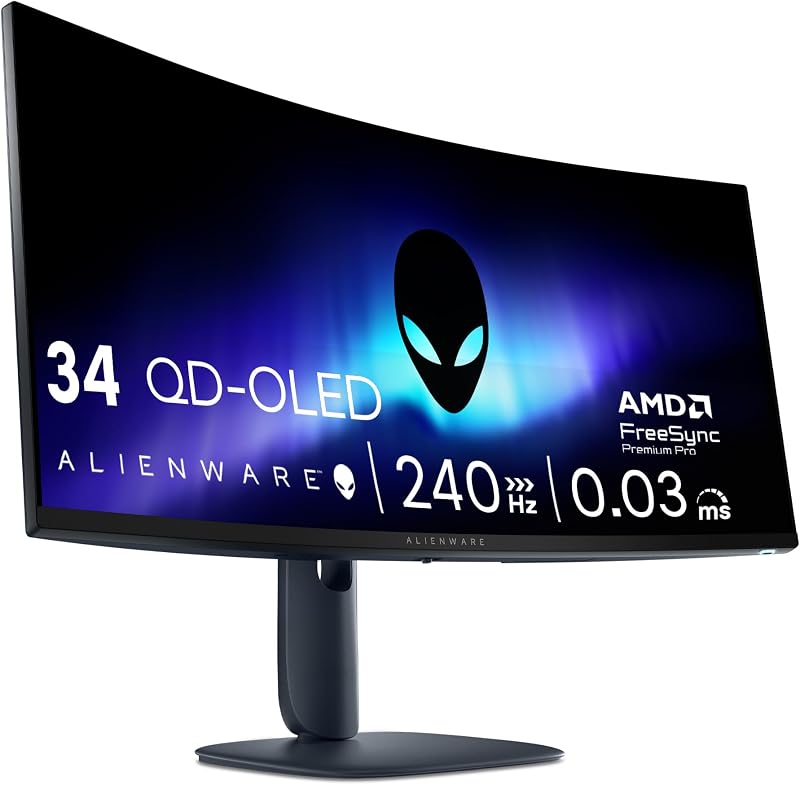 34 Écran PC Gaming - AW3425DW, WQHD (3440x1440), 240Hz, QD OLED