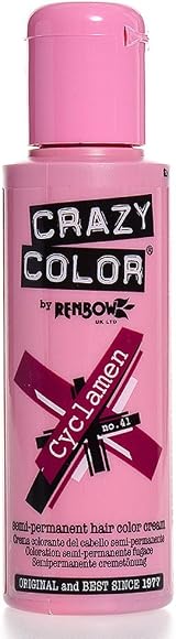Crazy Color Semi Permanent Hair Colour Dyes Cyclamen 41 100ml Pack of 2 view 2