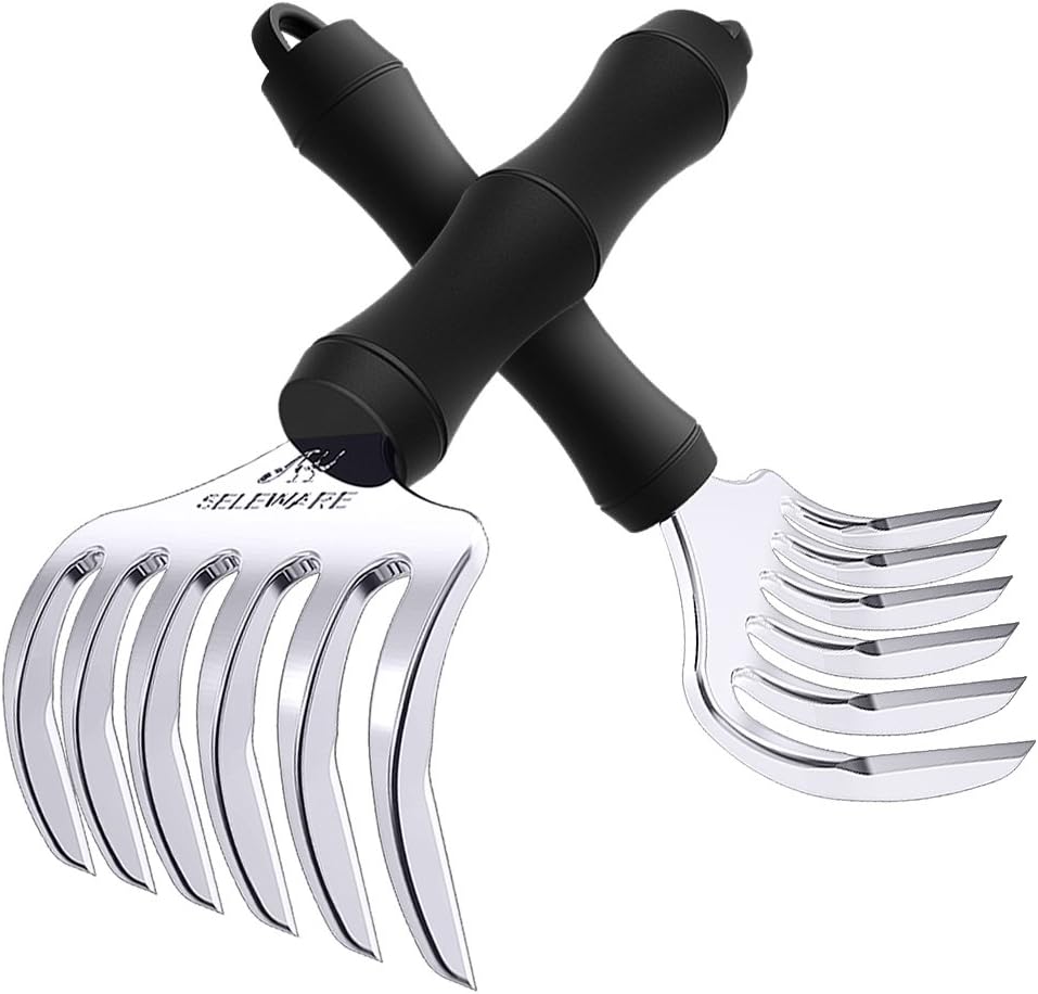 Besthouse 2 Pcs Innovative Meat Shredding Claws BBQ Meat Forks with