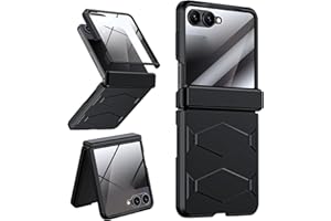 LEIAU Armor case for Samsung Z-Flip-7: Full-Body Military Grade Protective Phone Case [Anti-Slip] Heavy Duty Cover with Screen Protector Wireless Charging for Galaxy Z Flip 7 5G(2025) Black