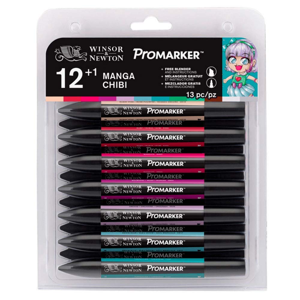 Winsor and Newton ProMarker, Paper, 12er Set Manga Chibi - 12 Farben, Promarker - Manga Farbsets — image 1