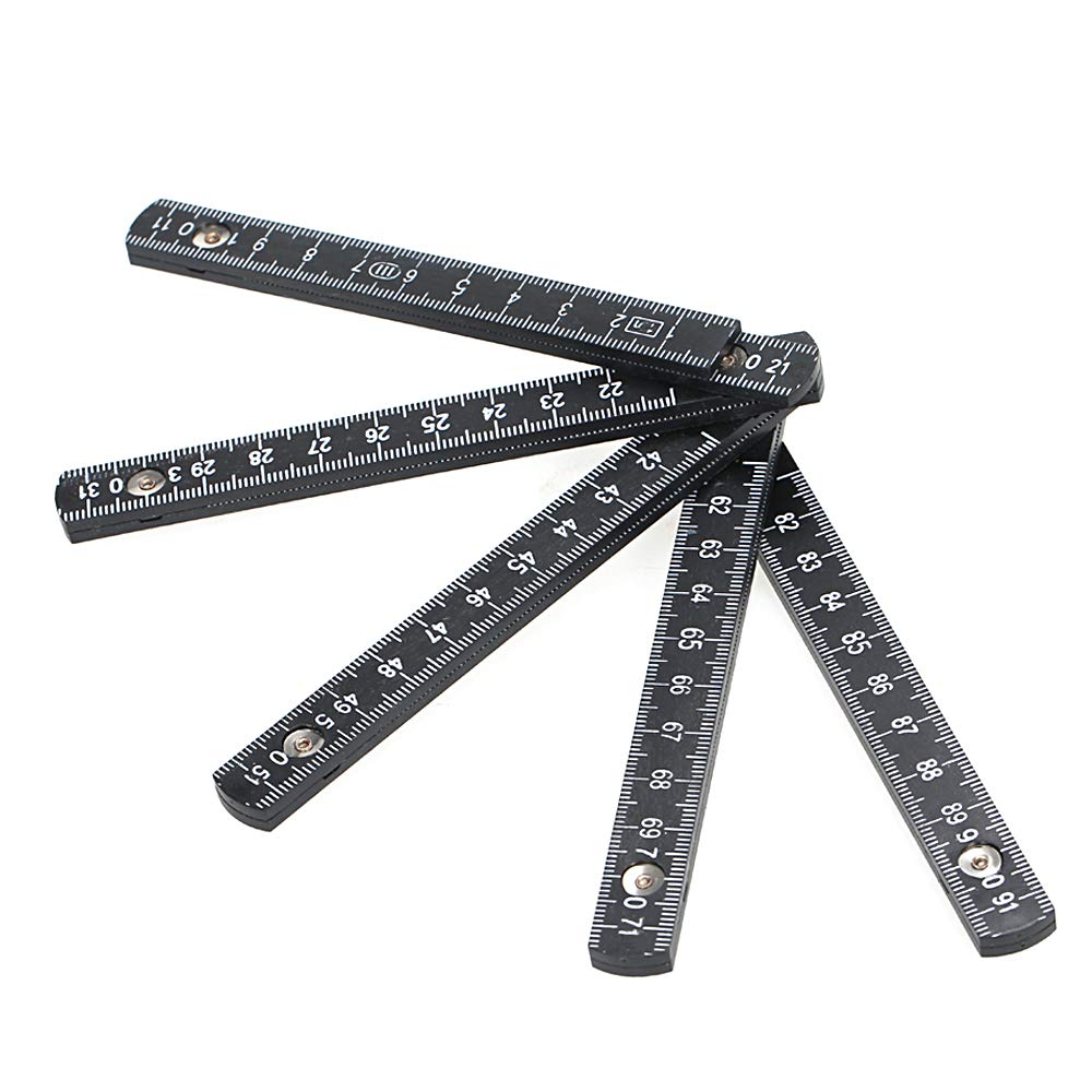 Ruler 30cm Folding Compact Measuring Ruler 2-Pack 2m Folding Carpenters ...