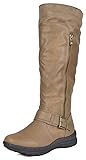 DREAM PAIRS Women's New Siberian Khaki Faux Fur