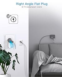 Extension Cord 6 Feet, HANYCONY Surge Protector