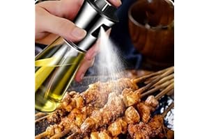 200ml Glass Olive Oil Sprayer, Continuous Cooking Spray with Portion Control, Oil Dispenser for Kitchen, BBQ, Salad, Air Frye