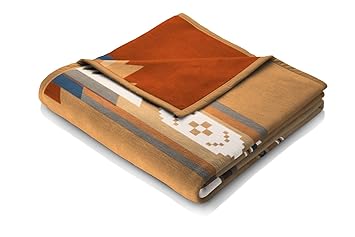 Biederlack Wohn- und Kuscheldecke, 60 % Baumwolle, Veloursband-Einfassung, 150 x 200 cm, Braun, Orion Cotton Montana, 646309