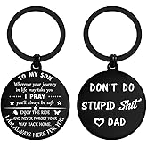 ENGZHI Son Christmas Keychain, Son Gifts for Teen Boys Stocking Stuffers 2025, Men's Birthday Fathers Day Valentines Present
