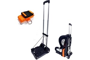 Car Seat Travel Cart for Airport - Carseat Roller for Traveling,Extendable Base Plate, Foldable, Storable, and Stowable Under